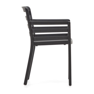 Silla de exterior apilable Nariet negro