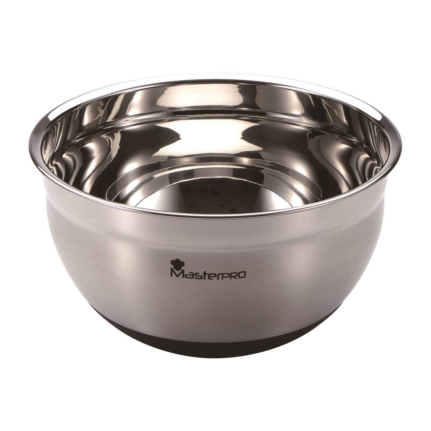 Juego de 2 Boles Ø20Ø24cm en acero inoxidable + 2 Tapas color negro FOODIES MasterPRO