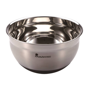 Juego de 2 Boles Ø20Ø24cm en acero inoxidable + 2 Tapas color negro FOODIES MasterPRO