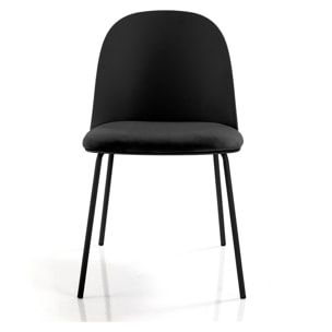 Tomasucci Lot de 4 Chaises CHLOE NOIRE