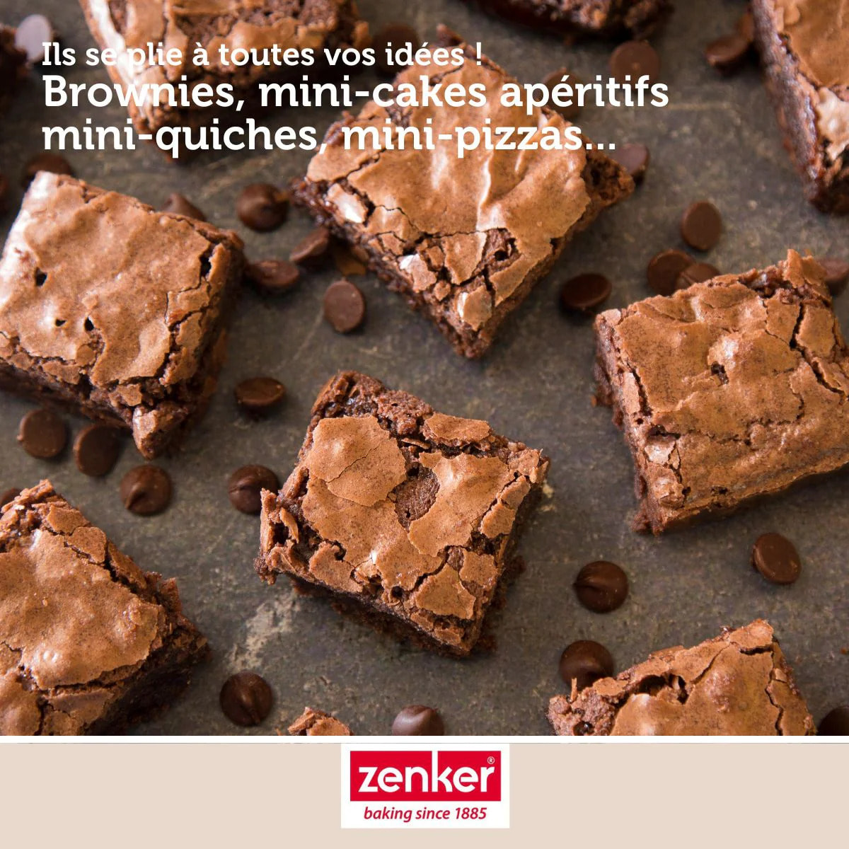 Moule à gâteaux 12 carrés en silicone fibre de verre Zenker