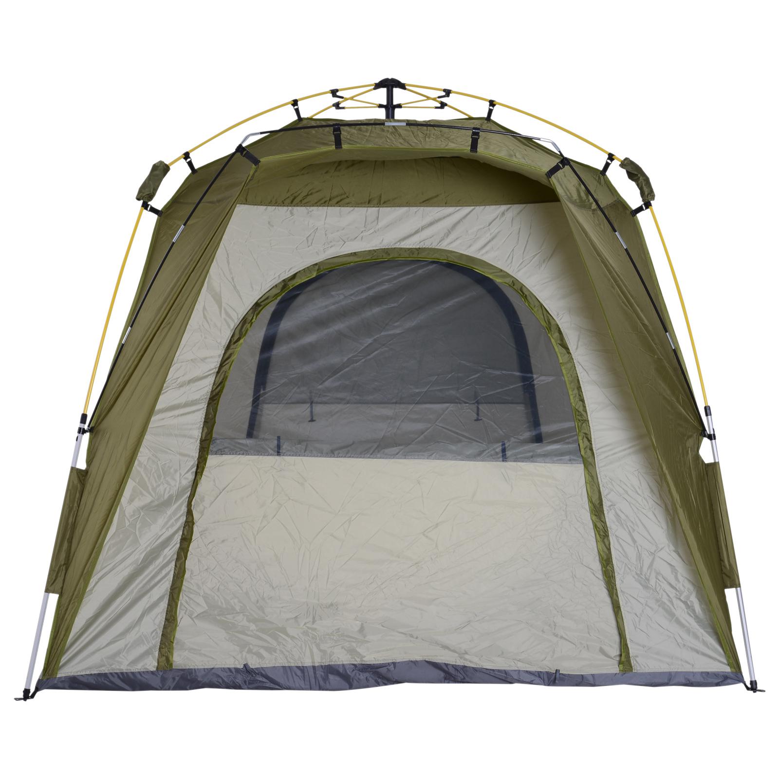 Tente de camping pop-up 4 personnes fibre verre polyester