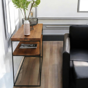 Console 120 cm en chêne et métal OKA