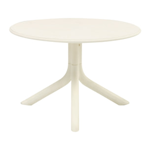 Tavolino basso da esterno in polipropilene 60x60x41cm bianco – Obidos