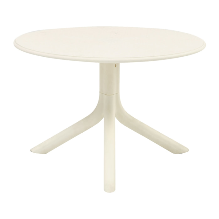 Tavolino basso da esterno in polipropilene 60x60x41cm bianco – Obidos