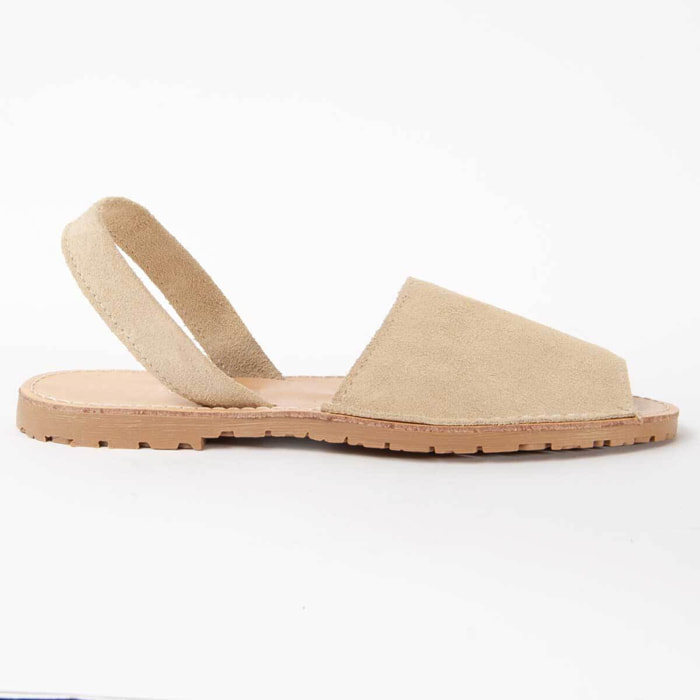 Sandalia De Piel - Beige