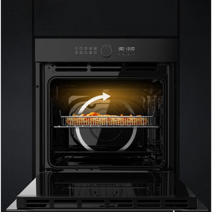 Horno Integrable Multifunción 60cm Bolero Hexa AF316000 Glass Black A. 3400W, 81