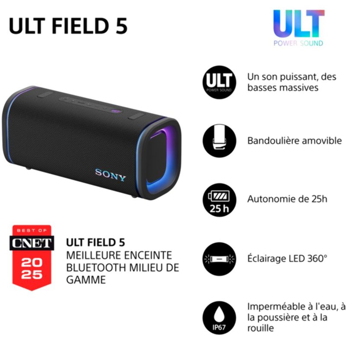 Enceinte portable SONY ULT FIELD 5 Noire