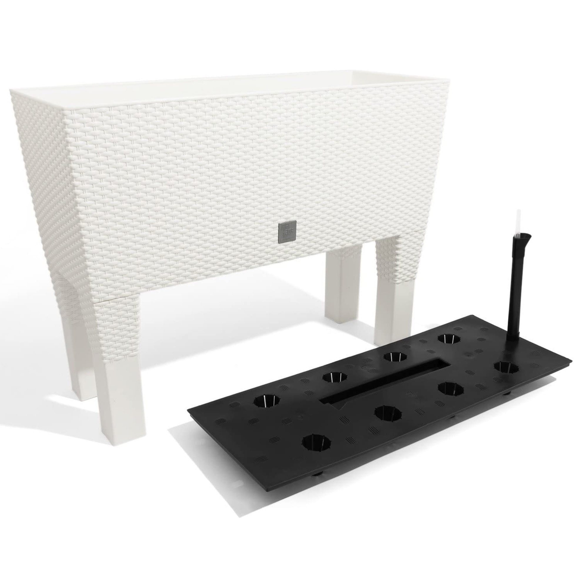 Maceta alta de plástico en color Blanco