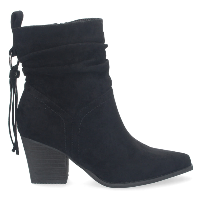 Botin de Tacon con Flecos y Cremallera