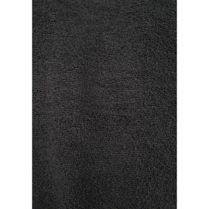 Accappatoio Grigio in Spugna con Logo Ricamato e Tasche