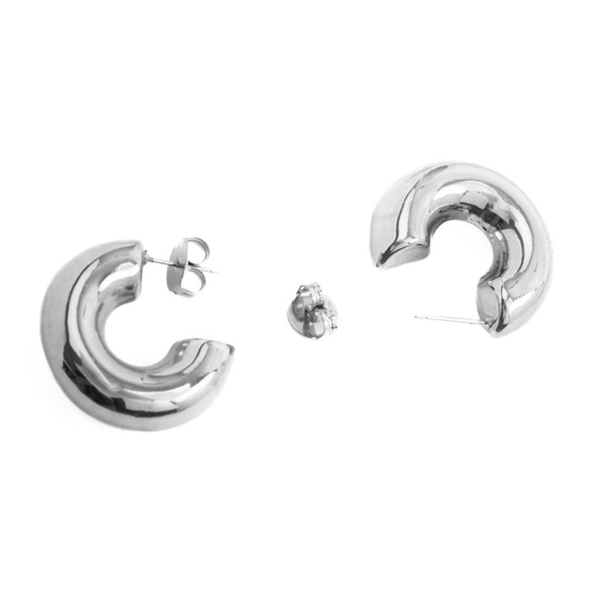 Pendientes Lux by Lux acabadoss en rodio