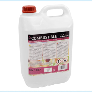 Combustible Etanol de origen natural aroma neutro formato Garrafa 5L GAR-5F PURLINE  W