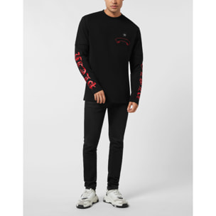 PHILIPP PLEIN Camiseta de cuello redondo y manga larga