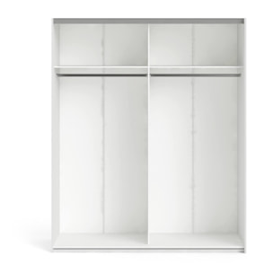 Struttura per Armadio Guardaroba, Cabina armadio con barra appendiabiti, cm 182,4x59h220,4, colore Bianco