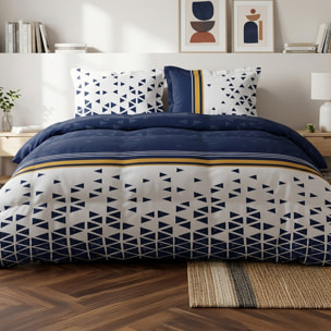 Parure Housse De Couette 3pcs 100% Coton 57 Fils Bandol