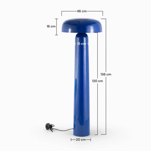 Lampadaire en métal bleu foncé - Livia