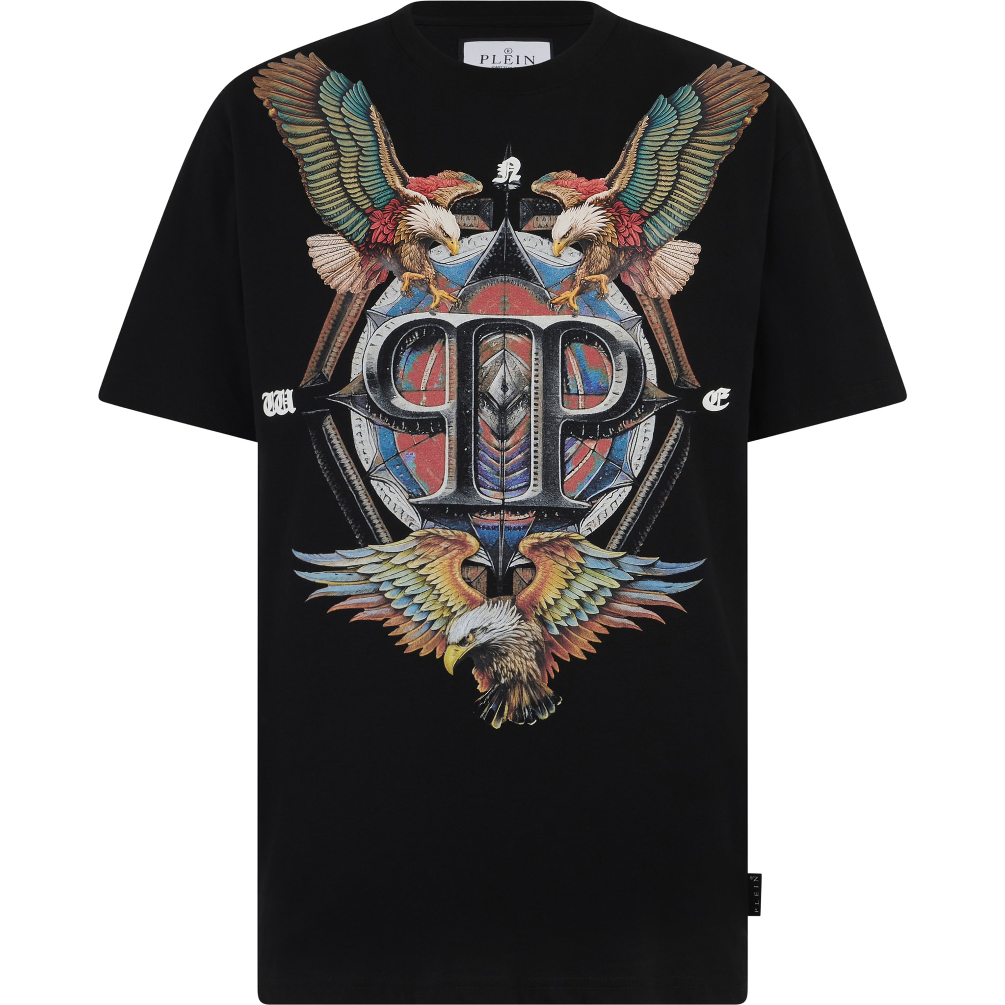 PHILIPP PLEIN Camiseta de cuello redondo y manga corta TATTOO
