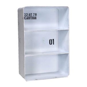 Mensola in metallo Bristol bianco 3 piani rettangolare cm29,5x15h45