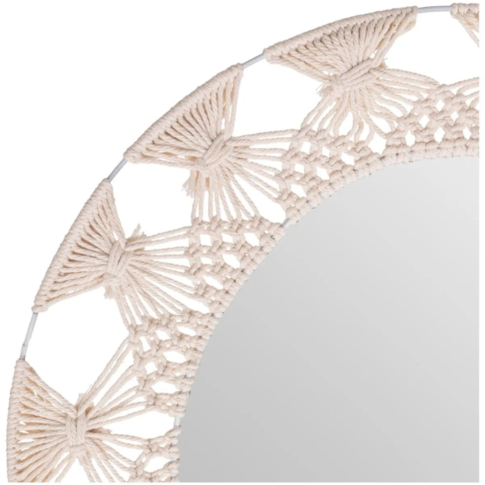 Miroir "Palm" - beige - coton D56 cm