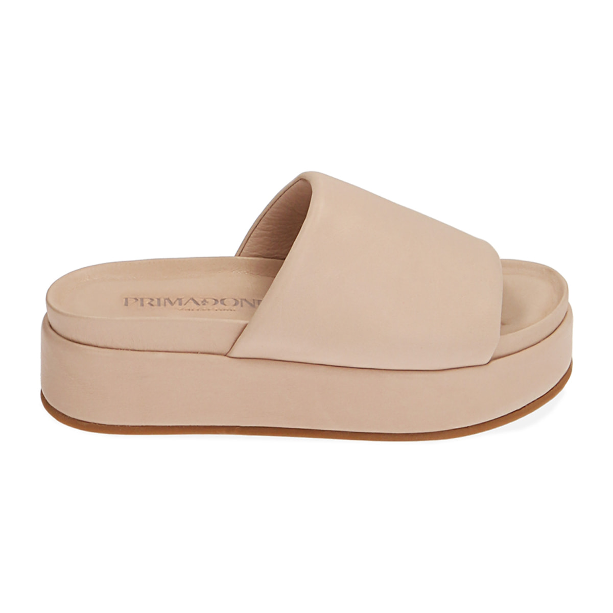 Zapatillas color crema de piel, plataforma de 4 cm