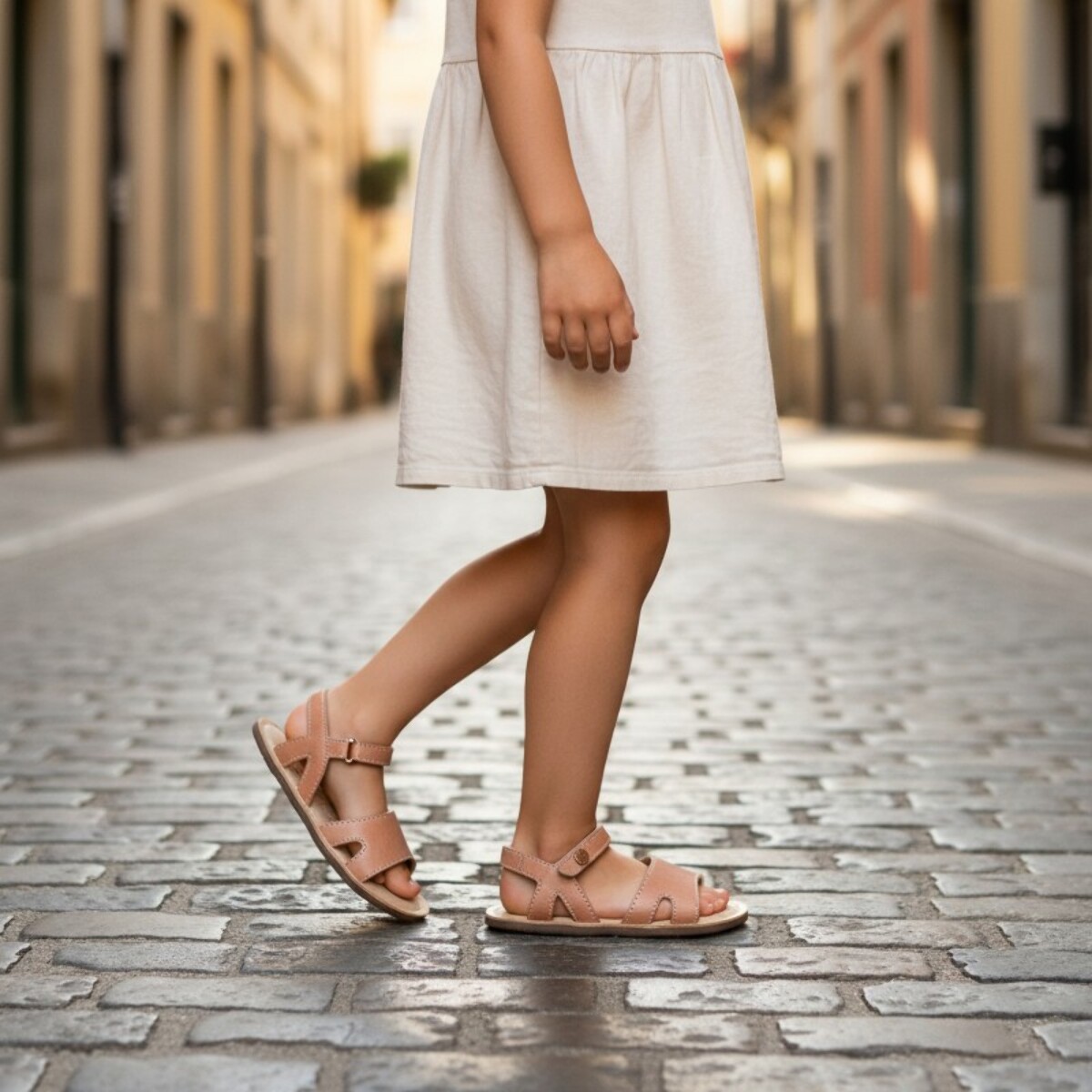 SANDALIA BAREFOOT PIEL CHETTO ESTILO CLÁSICO ROSA