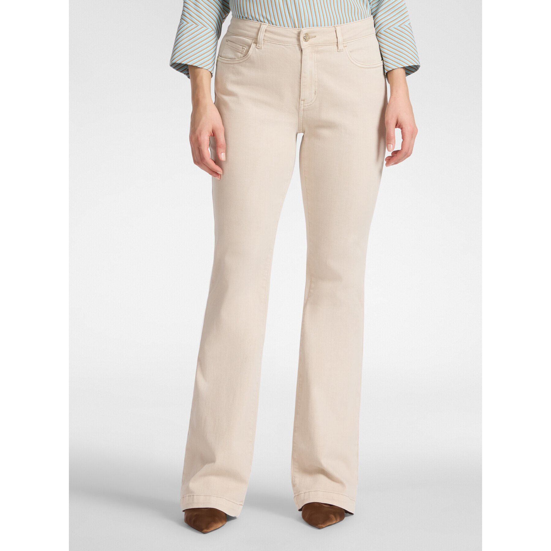 Elena Mirò - Pantalones acampanados - Beige