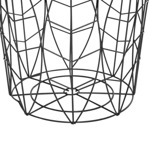 Mesa auxiliar 'kumi' hoja negra d. 40 cm