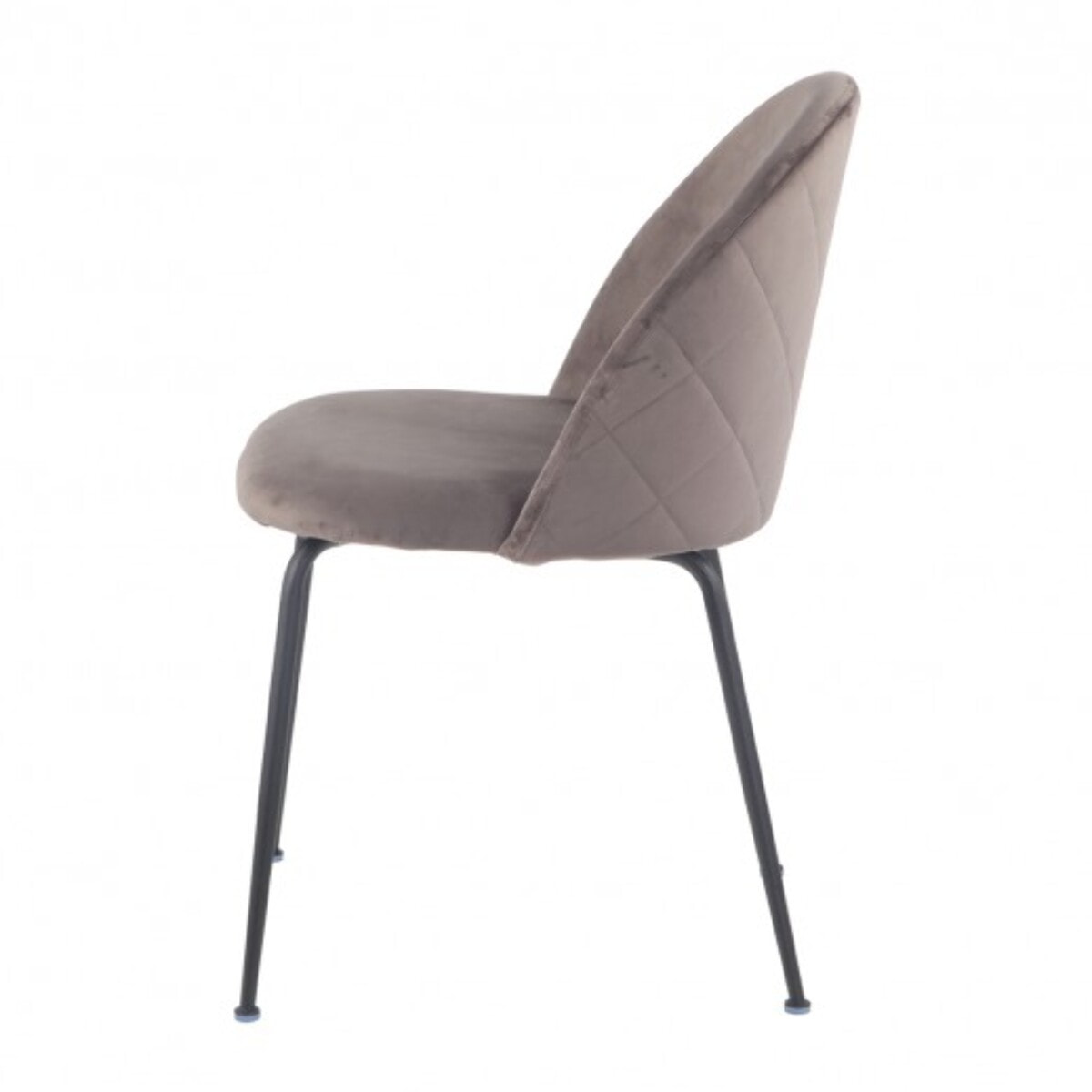 Chaise design en velours dossier capitonné - CLEA