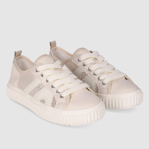 Deportivos de Tejido - Beig - Tacón: Bajo