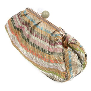 Boesio Borsa a tracolla Donna. Realizzata in rafia sintetica intrecciata.