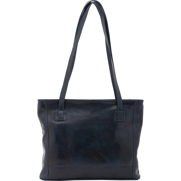 Borsa a spalla da donna - Modello Cressa - Vera pelle - 30.0 x 37.0 x 8.0 cm