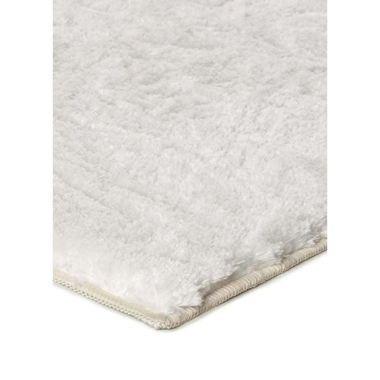ROMA Alfombra lisa de pelo alto blanco, varias medidas disponibles