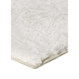 ROMA Alfombra lisa de pelo alto blanco, varias medidas disponibles