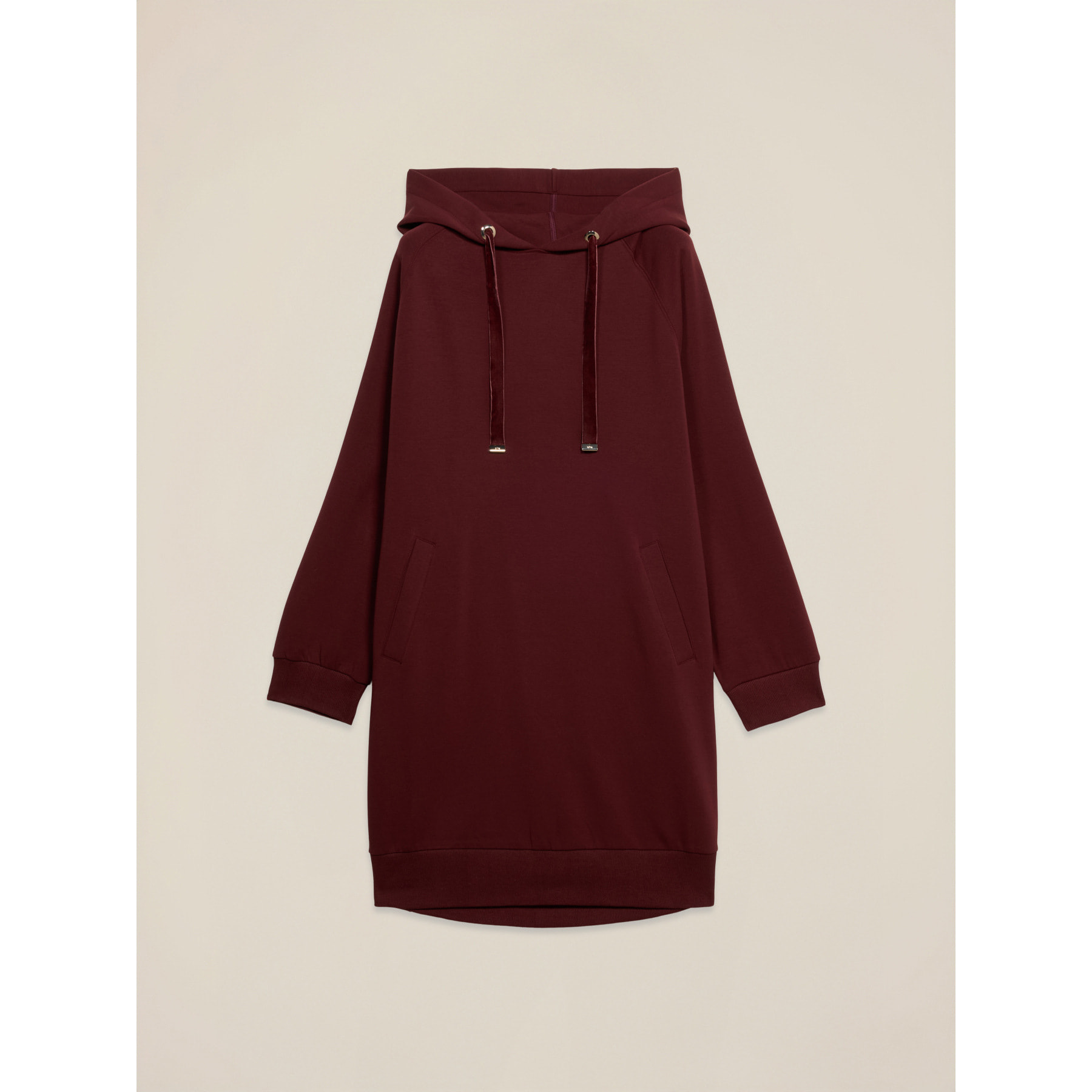 Oltre - Vestido oversized de sudadera con capucha - Burgundy