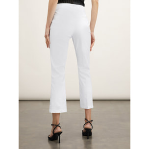 Motivi - Pantalones kick flare detalle de botones - Blanco