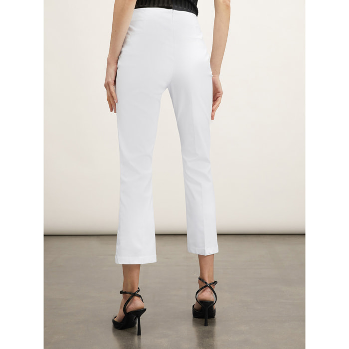 Motivi - Pantalones kick flare detalle de botones - Blanco