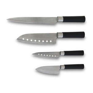 Set de cuchillos multiusos Santoku. Filo de grosor de 2mm - Cuchillo picador y p