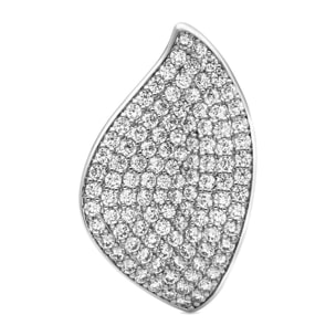 Anillo con Circonita Brillante acabado plata