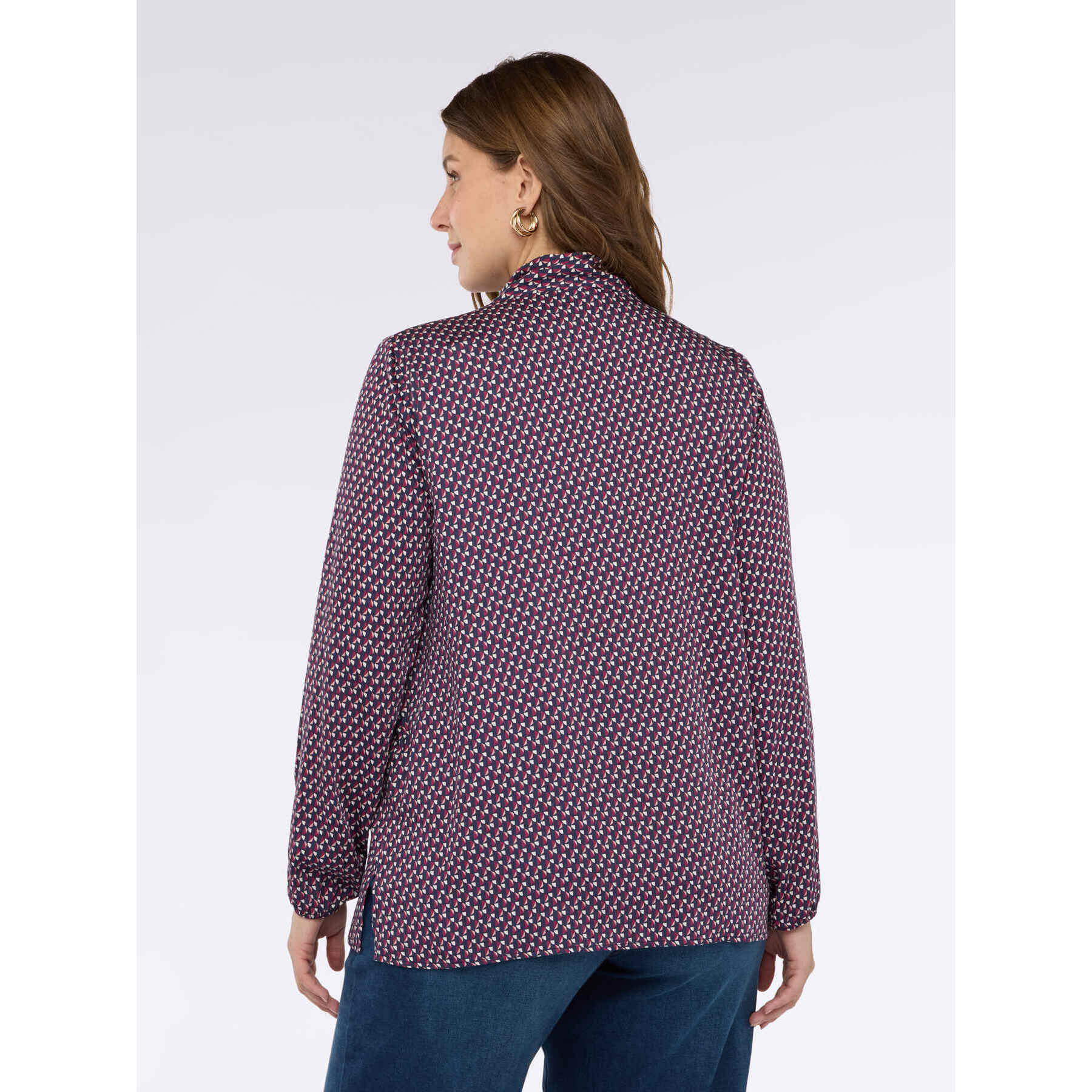 Fiorella Rubino - Camisa estampado geométrico en muselina - Azul