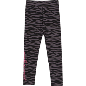 Leggings zebrato con scritta