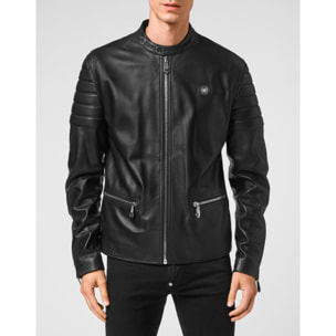 PHILIPP PLEIN Leather Moto Jacket