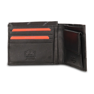 Portafoglio uomo vera pelle - Modello Ebeno - Casual - 12.5 x 9.0 x 2.0 cm