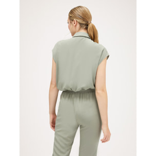 Motivi - Camicia cropped con tasche - Verde