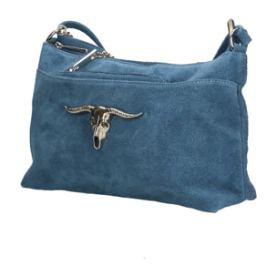 Borsa a tracolla da donna In Vera pelle Made in Italy 29x17x8 cm