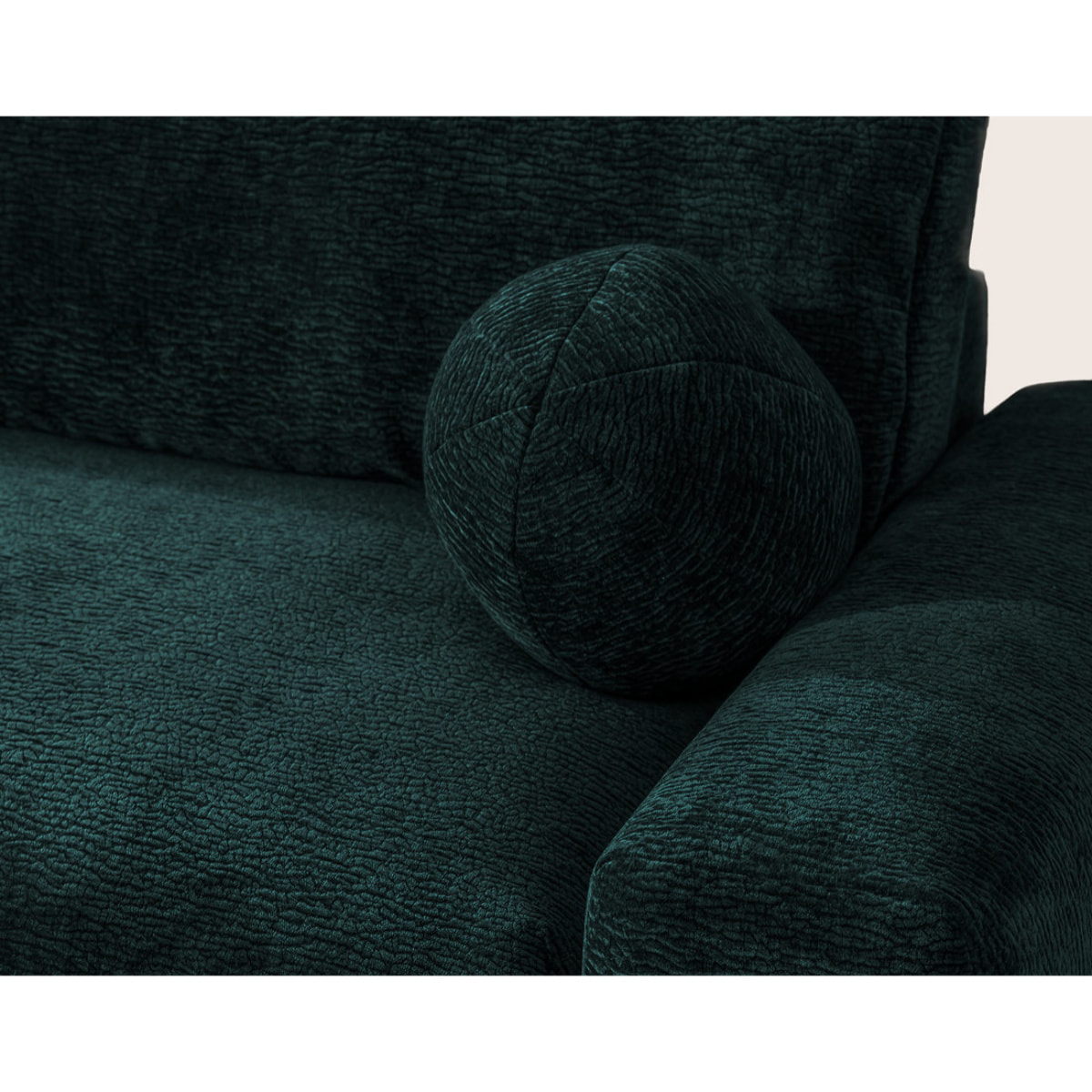 Constance - Canapé d'angle réversible 4 places convertible avec coffre en velours relief - Vert