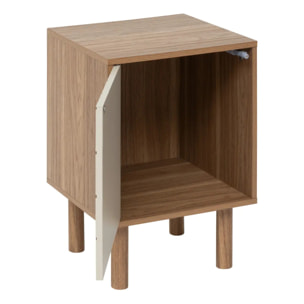 Etagère 1 porte Mix'N'Match bois et motif rayé