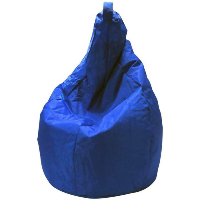 Pouf Angillina, Poltrona multiuso, Poltroncina sacco, Pouf poggiapiedi, Made in Italy, 80x80 h120 cm, Blu