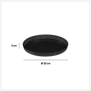 Plat à tarte perforé fond amovible 32cm
