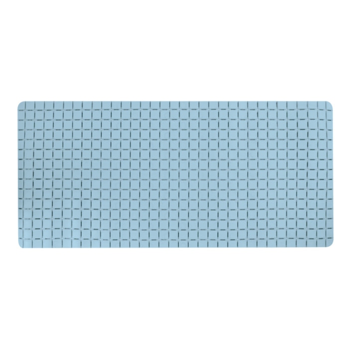 Tapis Fond de baignoire antidérapant Caoutchouc QUADRO 36x76cm Bleu ciel MSV